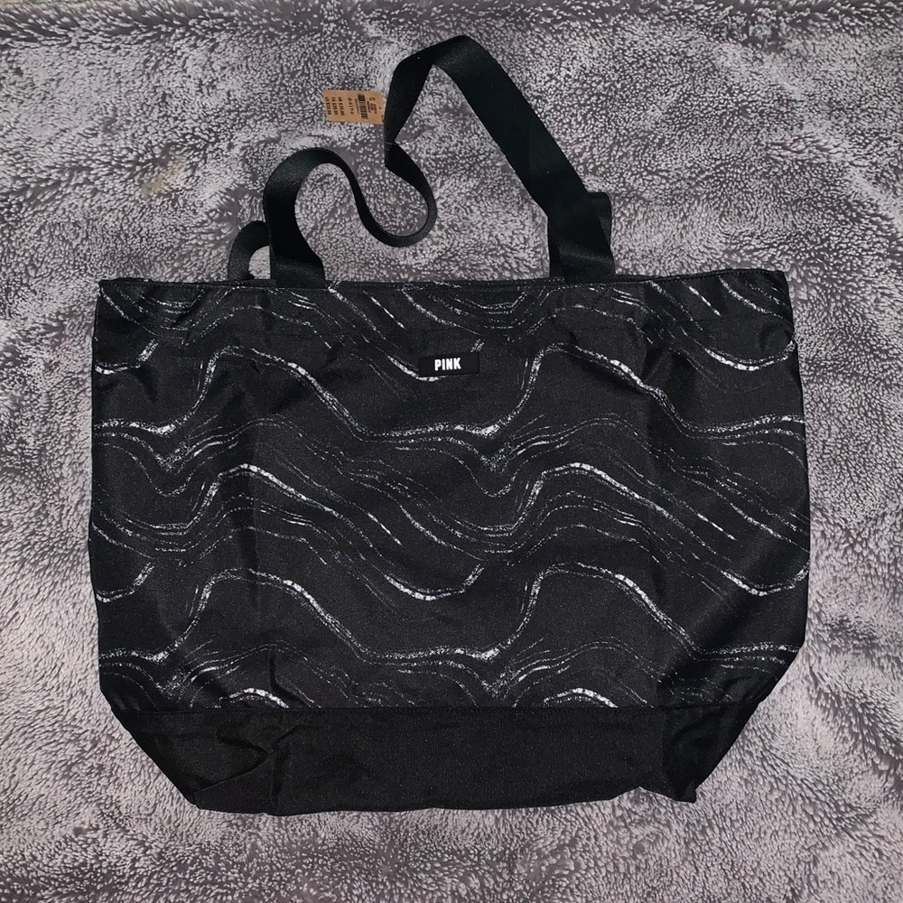 VS PINK B&W Large Two Strap Travel Bag